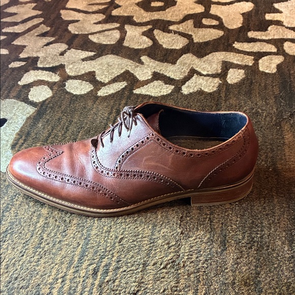 Cole Haan Chestnut Leather Men's Oxfords - Picture 5 of 10
